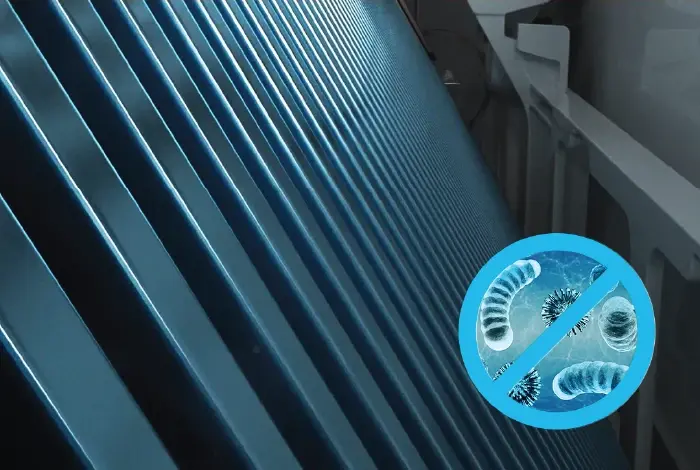 Dries itself to prevent bacteria and mold inside the unit.